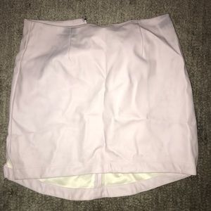 Purple leather skirt